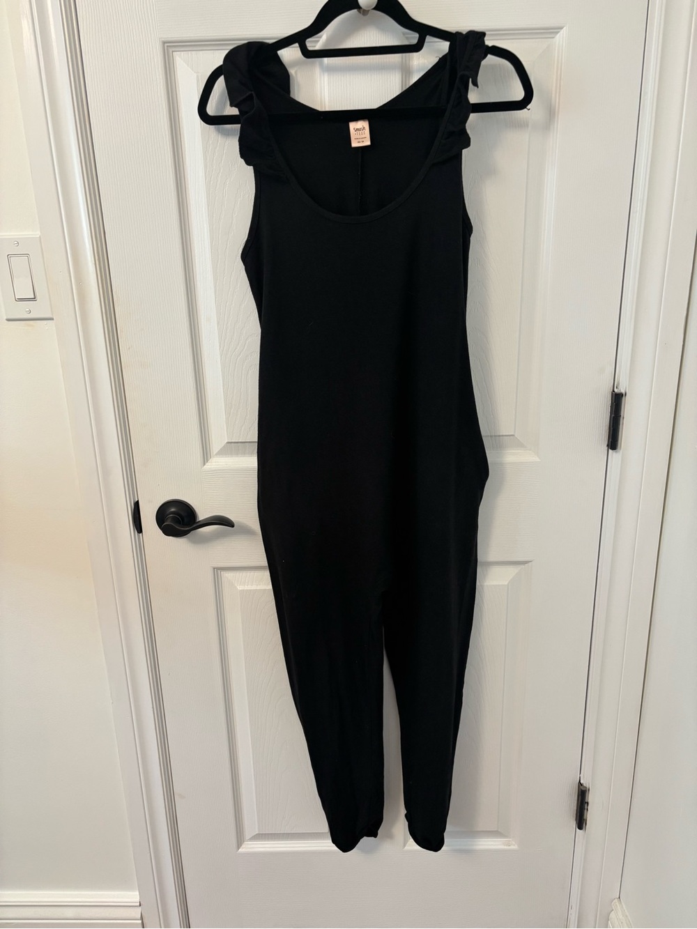 LIKE NEW Smash + Tess Black Sleeveless Ruffle-Strap Jumpsuit